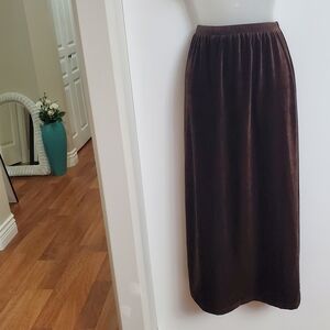 Velour Maxiskirt Skirt Large 30-34 Waist